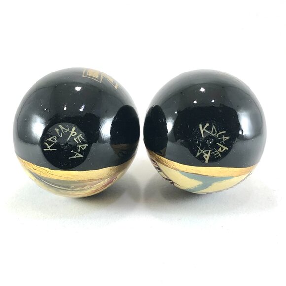 Russian Hand Painted Wooden Eggs Orthodox Christian black lacquer ornaments - Picture 11 of 12